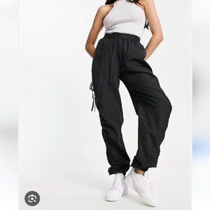 ALL SAINTS | Aura Utility Trousers Oversized Gathered Black Sz 2